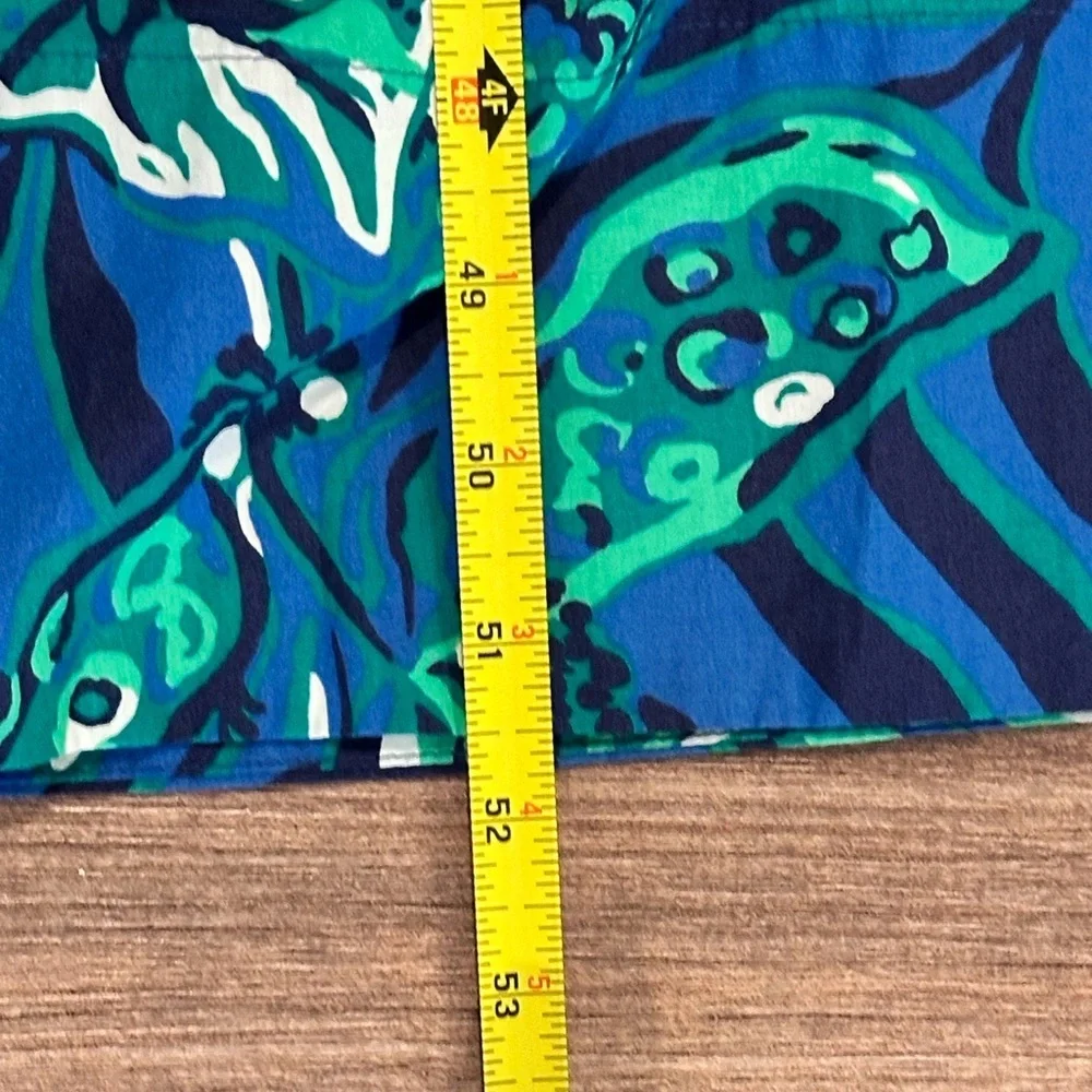 Lilly Pulitzer Lakira Cotton Vibrant Blue and Green Maxi Dress Size Small - Picture 8 of 9